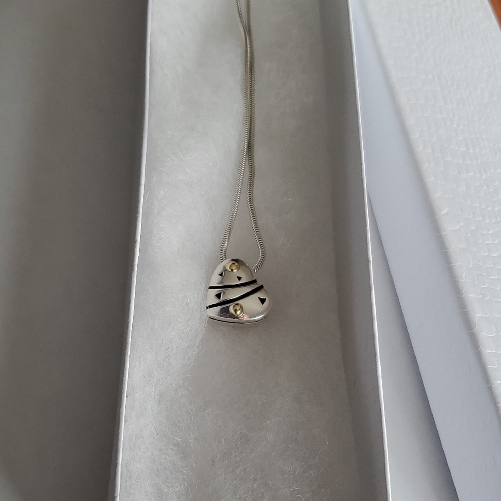John Atencio 925 18k Heart Pendant Necklace